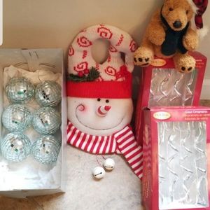 Silver Glass Ornaments & Holiday Decor Bundle